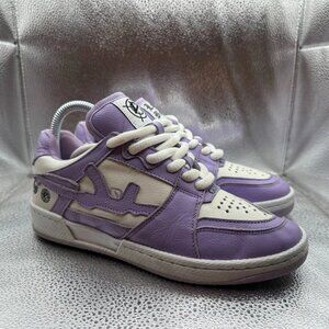 Size 4.5 Lost Boys x Vicinity Mens Purple White Low Top Athletic Sneakers
